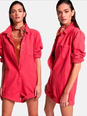 One Teaspoon Prophecy Jumpsuit RED XS